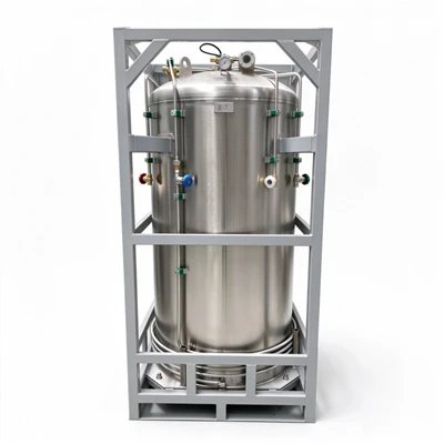 499L Cryogenic Dewar Flask Nitrogen Pressure Vessel Stainless Steel Insulated Storage Tank With Safety Relief Valve